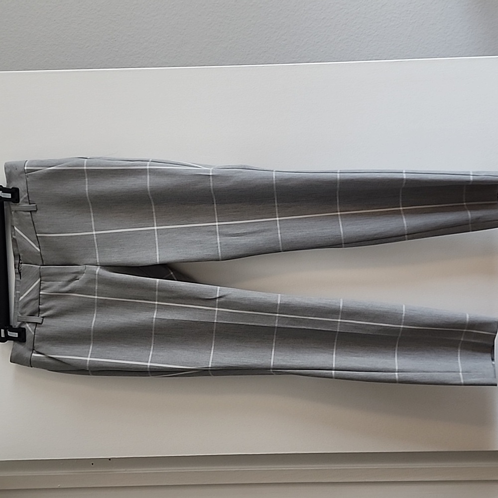 Express Columnist Crop Grey/Wht Trousers